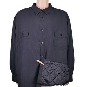 King Size Men's Insulated Long Sleeve Shirt Jacket